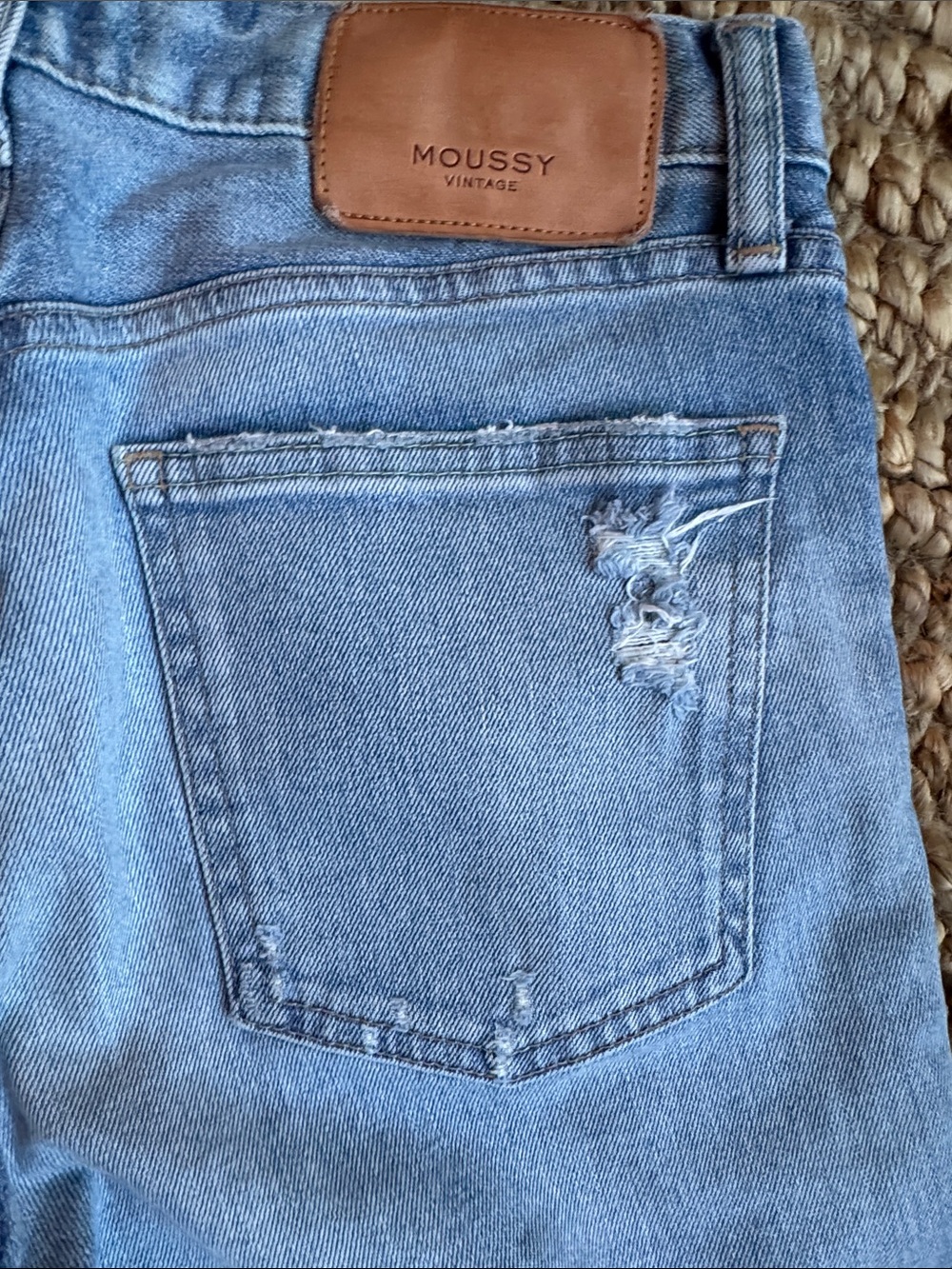 Moussy Vintage Distressed Raw Hem Skinny Jeans 26 Japan - Picture 11 of 13